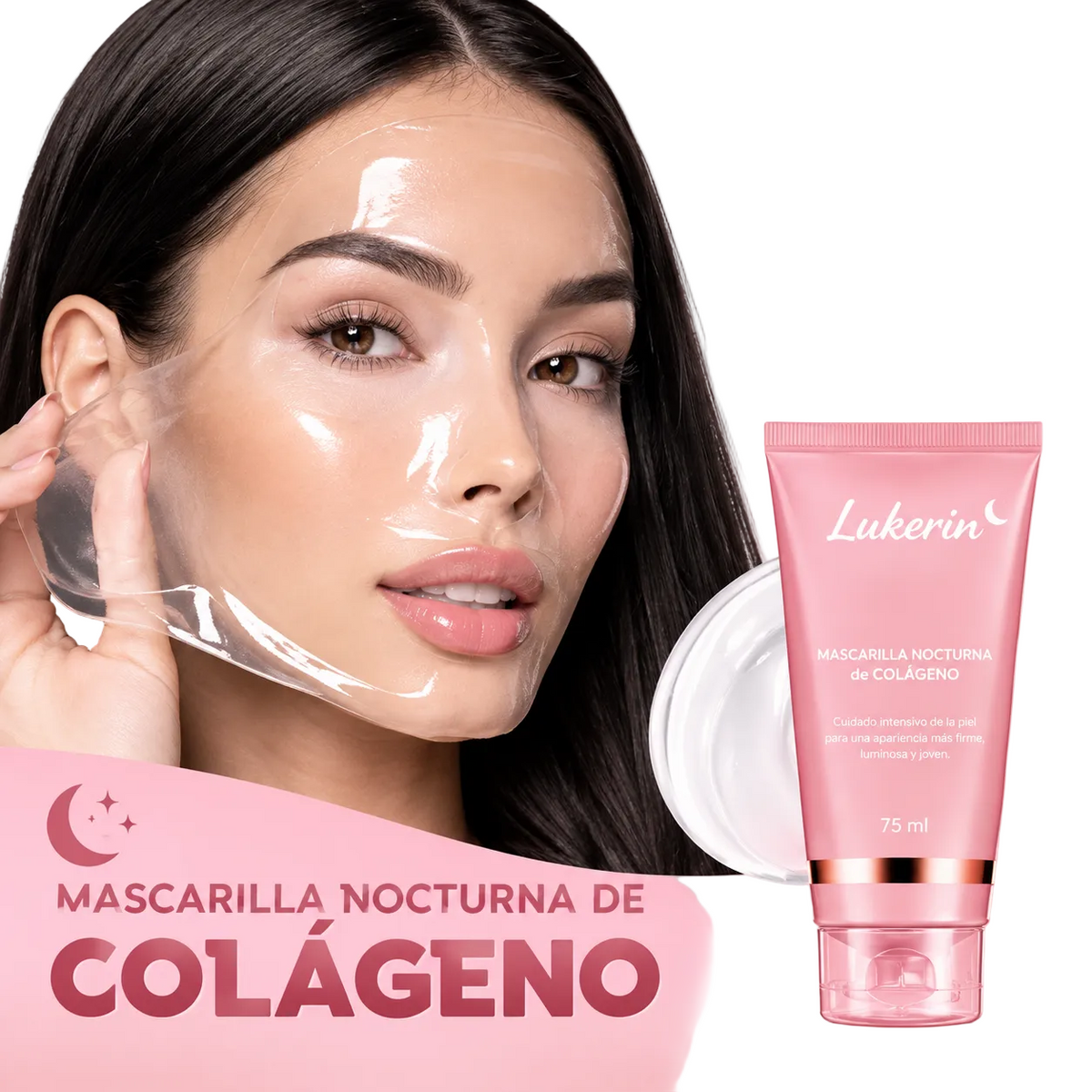 Mascarilla Nocturna de Colágeno Lukerin – Hidratación y Luminosidad