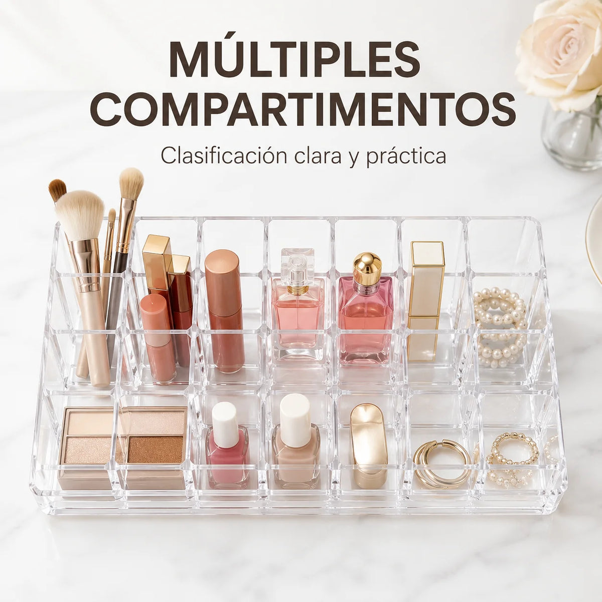 Organizador de Maquillaje Acrílico Multifuncional