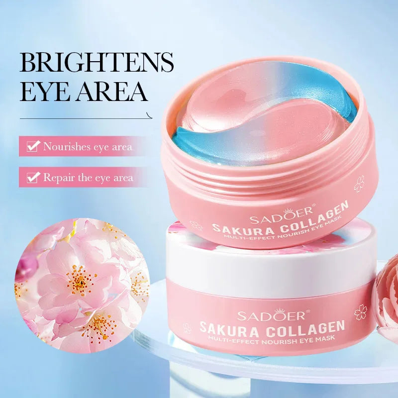 60 unidades de Parches de Ojos con Colágeno de Sakura – Hidratación y Luminosidad