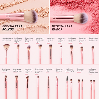 Kit de Pinceles de Maquillaje Bella – Set Completo